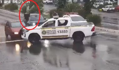 Policial militar é atropelado e arremessado durante perseguição